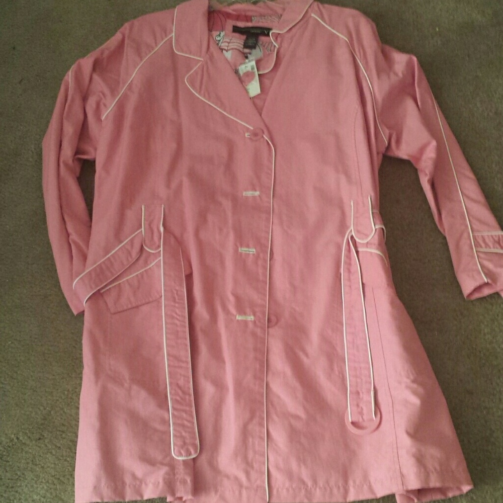Pink trench coat